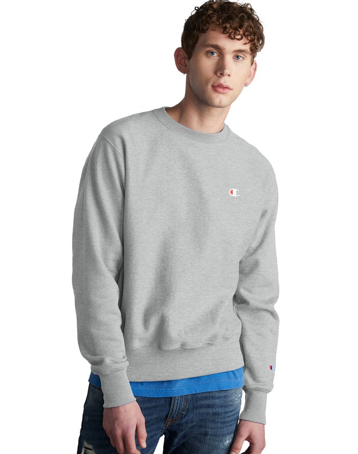 Champion Sweatshirt Heren - Grijs - Reverse Weave Crew ( 849123-AVE )